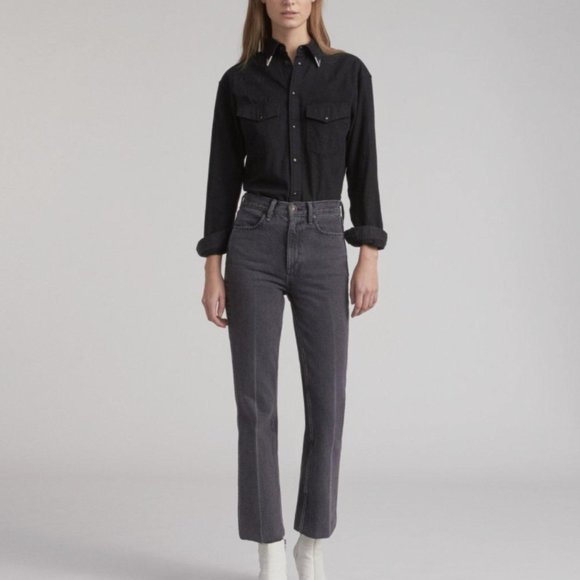 Dylan Cropped Flared Jeans - Picture 1 of 7